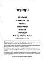 Triumph Bonneville America Speedmaster Thruxton Scrambler - Service manual EN 2006-1